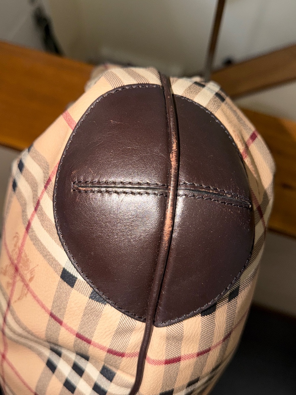 Authentic- Burberry Haymarket Check Willenmore Hobo 2-Way Bag 3742238 - Picture 8 of 13